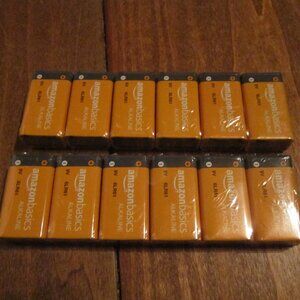 Amazon Basics 12-Pack 9V Alkaline Batteries